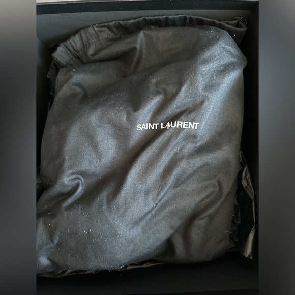 Saint Laurent Tribute Velvet Platform Sandals – Black  – New With Tags - Picture 6 of 9